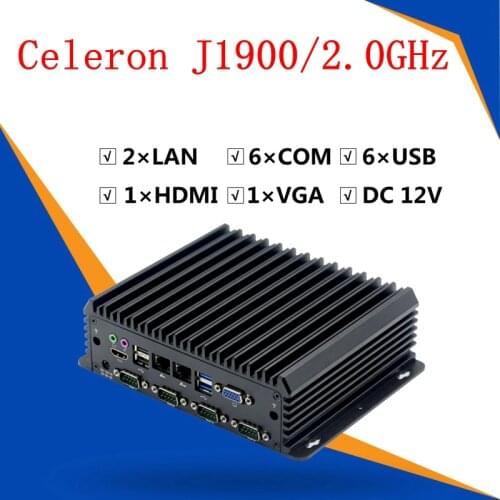8G RAM 500G HDD INtel i3 Fanless industrial computers Gigabit Ethernet 6*USB 6*COM WIN7 WIN8 LINUX NAS free drive 7 24 hours