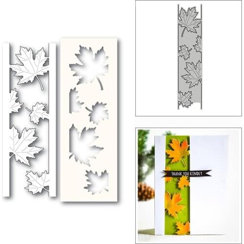 New Maple Leaf Border Stencil 2020 Metal Cutting Dies for DIY Scrapbooking and Card Making Decorative Embossing Craft No Stamps