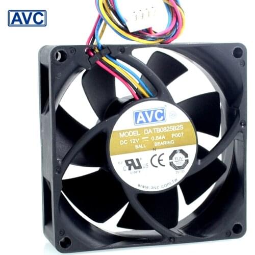 New DATB0825B2S 8025 80*80*25mm 80mm 12V 0.84A PWM speed winds cooling fan violence