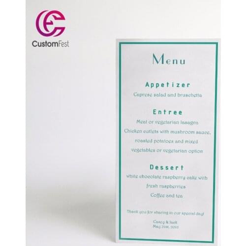 Personalized menu gorgeous lace design menu whole set available MU028