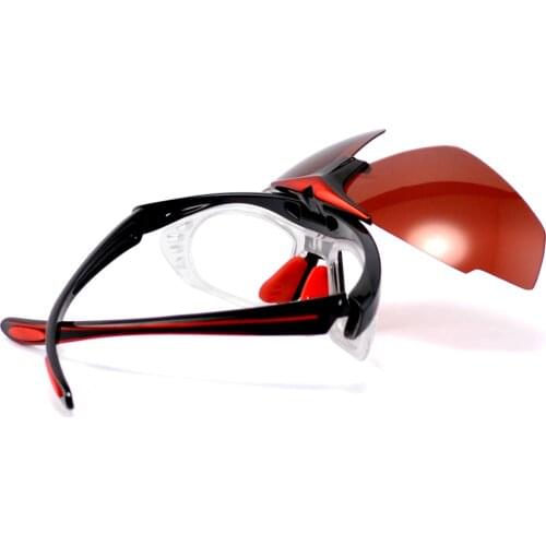 Polarizing gradual wine red blurs clear floating backlight brightening myopia fishing cap lens clamps outdoor glasses