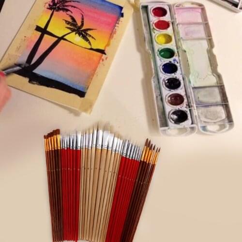 38 Pcs Paint Brush Professional Paint Brush Travel Oil Brushes Kit 38pc Synthetic Paint Brushes Canvas Travel Bag