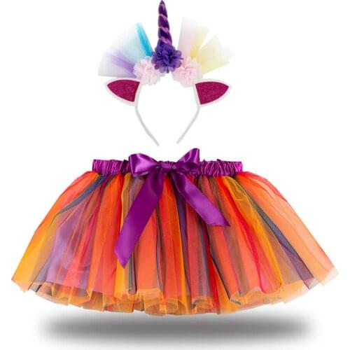 Unicorn Rainbow Skirts 2020 Summer New Halloween Skirts Girls Kids Clothes Baby Christmas Tutu Skirt Girls Dress 3-8 Years Old