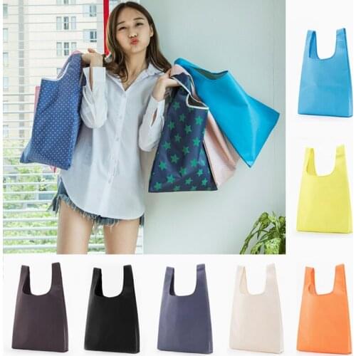 Foldable Shopping Bag Reusable Eco-friendly Grocery Portable Tote Shopping bag Stylish Foldable Colorful Storage Bag Shopper bag