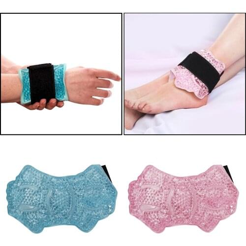 Heat Cold Pack Dancer Ankle Wrap Compress Gel-Beads Bag Microwave Heating Brace