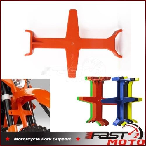 Universal Orange Plastic Fork Stand Saver Frok Support Motorcycles Protection For Honda Yamaha EXCF SXF SMR EXC SX SC Dirt Bike