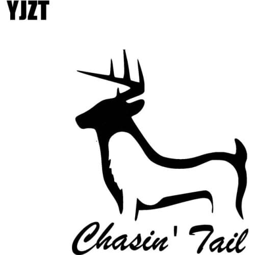 YJZT 11.6*13.5CM Sexy Deer Or Sexy Girl Black/Silver Silhoutte Excellent Design Zero Defect Car Sticker Vinyl Decal C20-0594