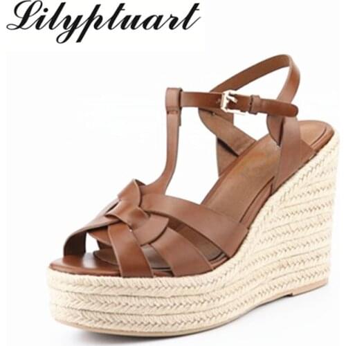 2020Roman style wedge with womens sandals feet nude with fish mouth womens shoes rubber sole sexy womens sandals