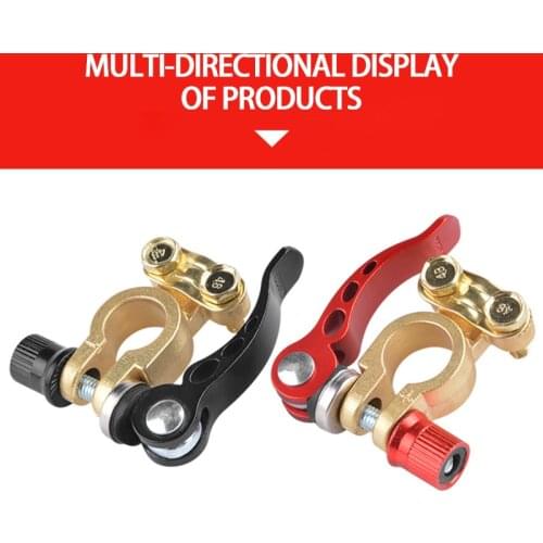 1Pair Car Battery Terminal Connector Quick Disconnect Cable Post Terminal 12v 6v 24v Quick Release Shut-Off Connectors Car Truck