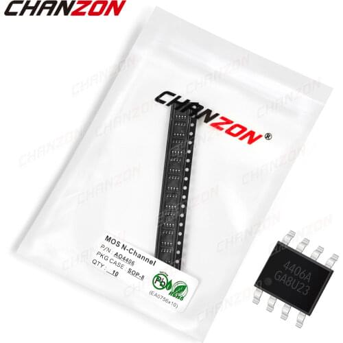 10pcs AO4406 SOP-8 N-Channel 8 Pin SMD Mosfet Bipolar Junction Transistor BJT SIC Mos Fets Triode Tube Integrated Circuits