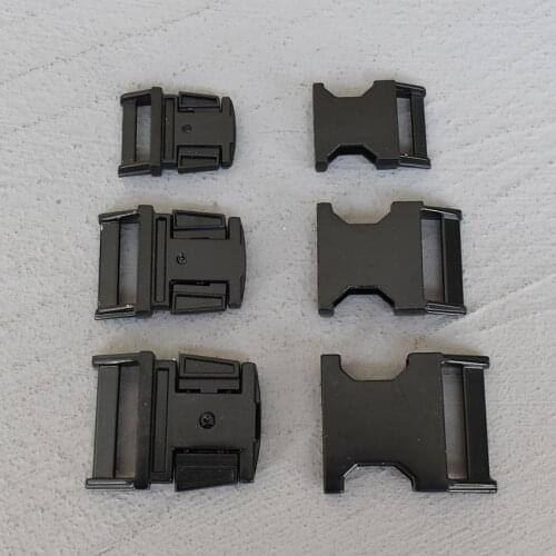 100 Pcs 15/20/25/30mm Metal Buckle Black Side Release Curved Belt Buckle for Bag DIY Paracord Buckles Bracelet Trinket Bracelet