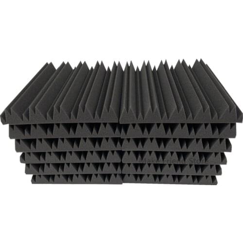 12PCS 30x30x5cm Studio Acoustic Foam Irregular Triangle Shape Soundproofing Protective Sponge Sound Absorption Treatment Panel