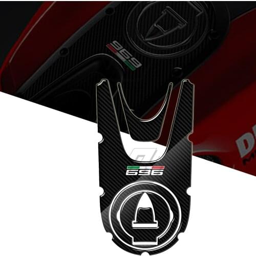 3D Carbon-look Motorcycle Fuel Gas Cap Stickers Tank Pad Protection Case for Ducati Monster 696 2008-2014