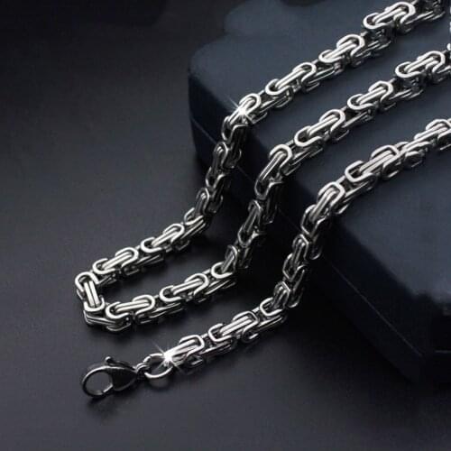 5mm 7mm Stainless Steel Silver color Tone Twisted Rope Mix Chain Necklace For Jewellery Making Men Women Chain Necklace Jewelry