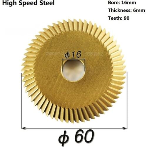 60x6x16 90 teeth circular key cutting machine saw blade for268a 2as 238bs single side key machine spare parts