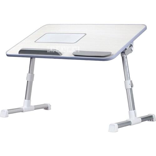 A8L Foldable Laptop Table Multipurpose Bed Computer Desk Height-Adjustable Usb Cooling Fan Non-Slip Hand Bracket Wide Desktop