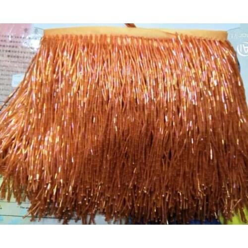 Ribbon Beading Fringe Trimming 27 colours Beaded Tassel Fringe Lace Latin Macrame 15cm for wedding bridal gown dress