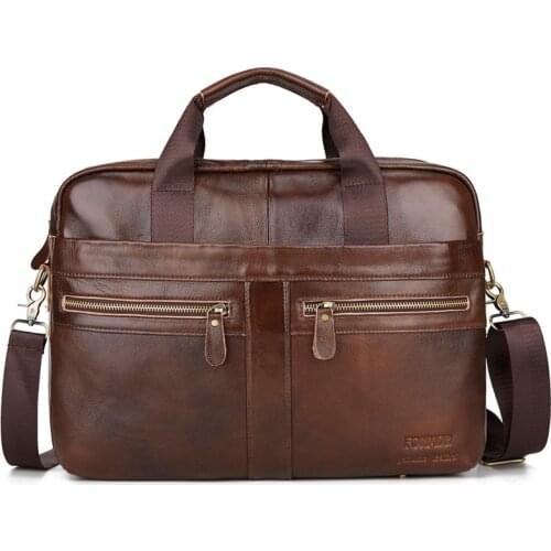 CBJSHO Men's Leather Briefcases
