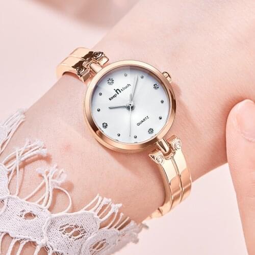Small Dial Watch Bracelet For Women New Rose Gold Ladies Quartz Wristwatch Fashion Casual Women Watch 2021 Relogio Feminino Saat