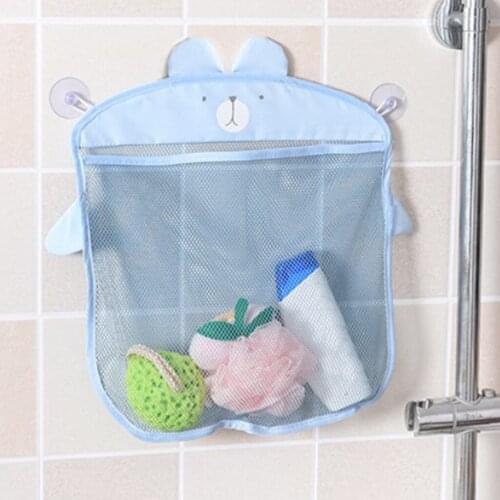 Bath Toy Bag Holder Durable Bath Toy Storage Baby Mesh Bathtub Toy Holder Basket with 2 Suction Cups for Tub Multi-use Net Bags