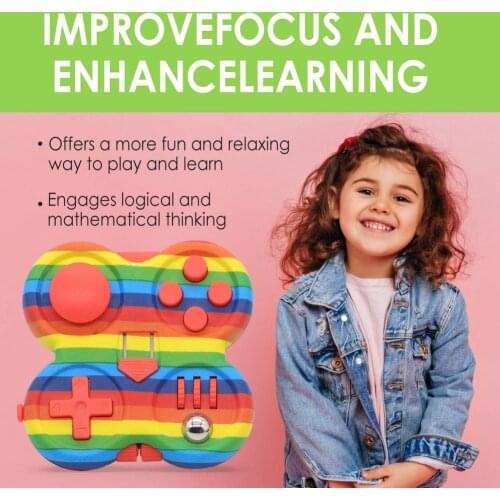 Sensory Cube Fun Toy Portable Calming Board Toys Decompression Squares Attempt Antistress Great Portable Gift For Kids