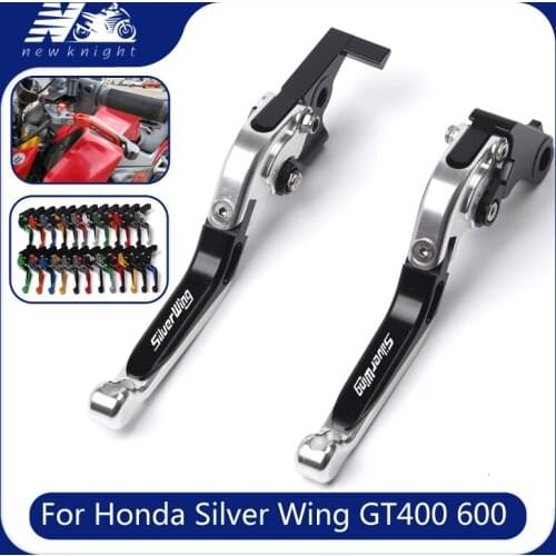 For Honda Silver Wing GT400 600 2001-2017 GT400 GT600 Motorcycle CNC Aluminum Adjustable Foldable Brake Clutch Lever Accessories