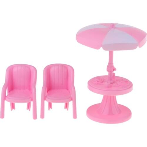 1/12 Dollhouse Miniature Furniture Tea Dessert Table Chair Set for Dolls House Garden Yard Life Scenes Decor Accessory