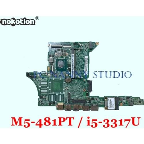 PCNANNY Mainboard NBM3W11002 DA0Z09MBAH0 for Acer Aspire M5-481PT i5-3317U HD 4000 Laptop Motherboard