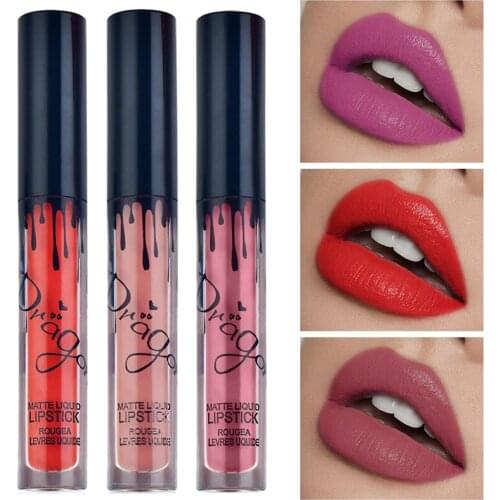 Metallic Glossy Matte Liquid Lipstick Nonstick Cup Nude Earth Color Lip Plumper No Fading Lasting Sexy Nude Lip Makeup Cosmetics