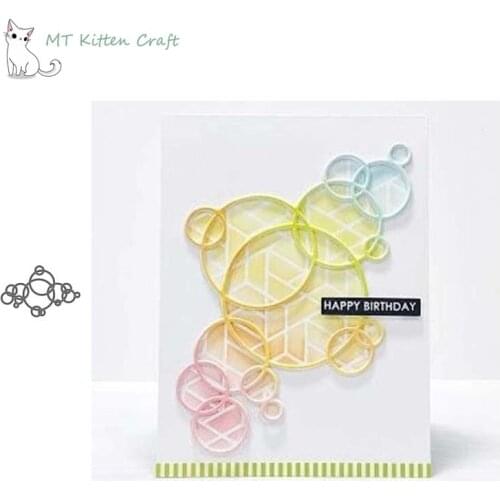 MT Craft Metal Cutting Dies Circle bubble Scrapbooking Photo Album Decorative Embossing Stencils Paper Cards Crafts Die Cuts