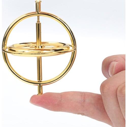Metal Gyroscope Anti-Gravity Adult Decompression Artifact Teaching Toy Rotation Balance Black Technology Mechanical Gyroscope