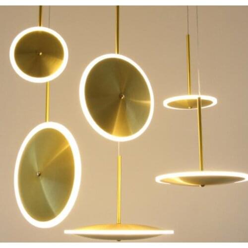 Minimalist Disc shape pendant lights 20cm 30cm 40cm hanging lamp Nordic design led pendant lamp bedroom living room decoration