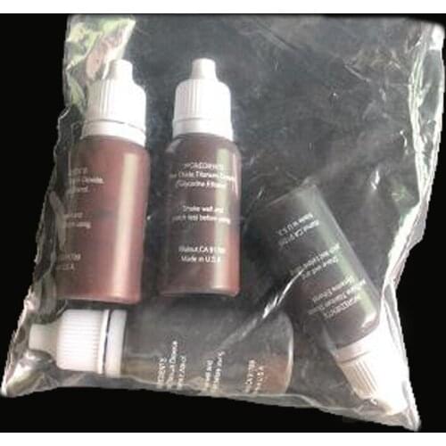 4 Colors Micro Pigments Black Permanent Makeup Tattoo Ink Set Tattoo Ink Cosmetic Tattoo Eyebrow Lip Make Up Mix Color 15ml