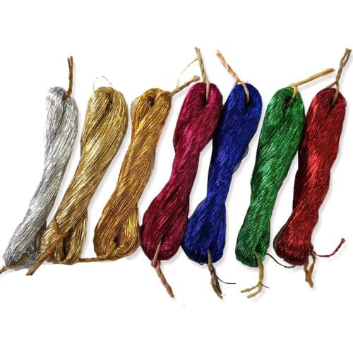 100% silk thread / Spiraea embroidery / embroidery thread / silver metallic yarn thread / embroidery lines must be used