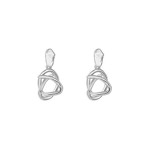 POTCET Korea 2021 New Trend Fashion Womens Irregular Earrings Retro Niche Geometric Earrings Free Shipping Jewelry