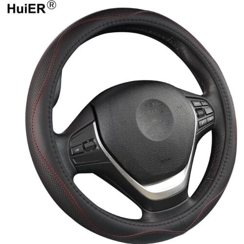 Universal Car Steering Wheel Cover Fashion PU Leather Volant Braid on the Steering-wheel Protector Funda Volante Car Styling