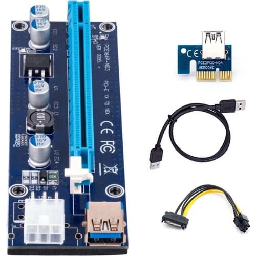 PCI-E Riser 009S 16X Extender PCI-E Riser USB 3.0 Graphics Card Dedicated PCIE Extension Cable Adapter Card Server Computer