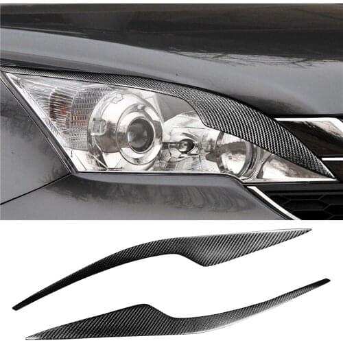 Real Carbon Fiber Front Headlight Eyelids Eyebrow Decorative Cover Trim for Honda CRV CR-V 2007-2011 Car Assessoires