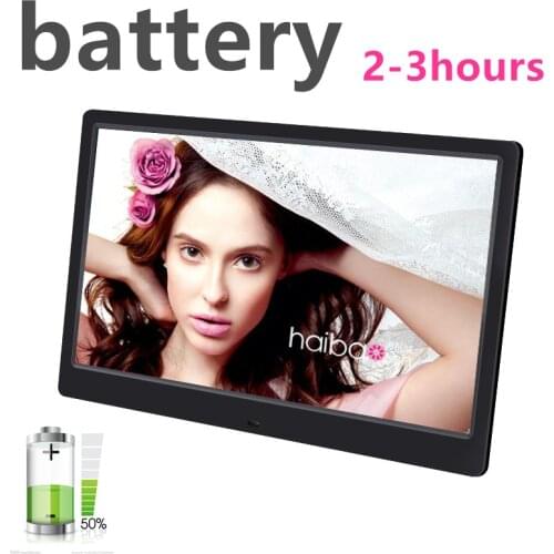 Battery 14/15 Inch LED Backlight HD 1280*800 Full Function Digital Photo Frame Electronic Album digitale Picture Music Video