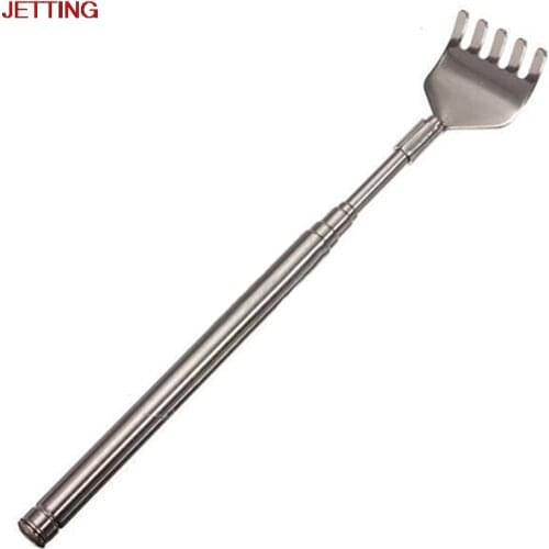 Practical Stainless Handy Portable Adjustable Pen Clip Back Scratcher Telescopic Pocket Scratching Massage Kit