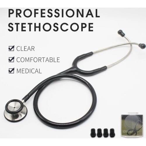 Professional Stainless Steel Head Medical Stethoscope For Doctor Nurse Vet Student Chest Piece Dual Head estetoscopio Devices
