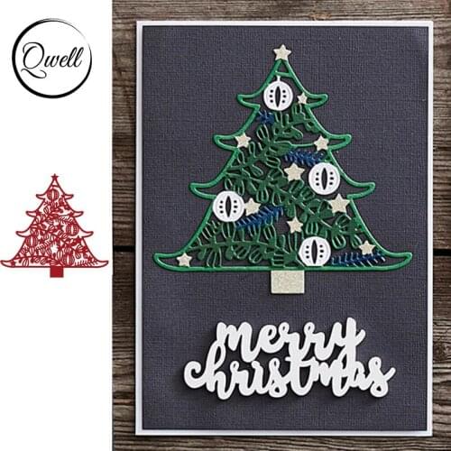 QWELL Christmas Tree Metal Cutting Dies for Scrapbooking and Card Making Paper Embossing Craft New 2019 die cuts