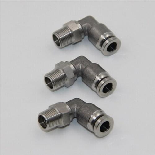 Tube size 6mm-1/4 PT thread pneumatic stainless steel 316 push in swivel elbow fitting