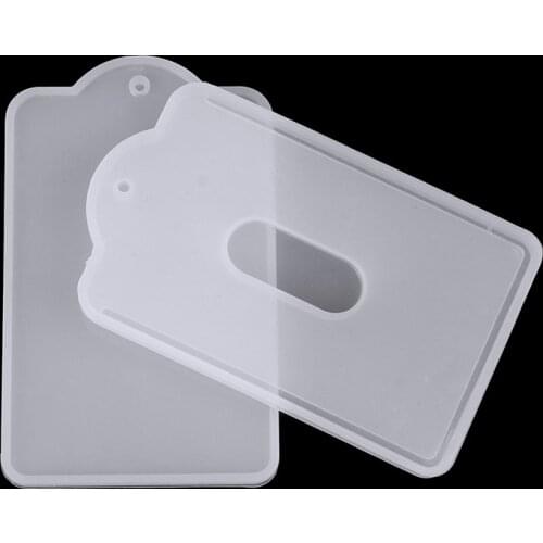 Silicone Card Holder Casting Mould ID Card Luggage Tag DIY Making Mold Handmade Resin Epoxy Mirror Crystal Casting Tool Supplies