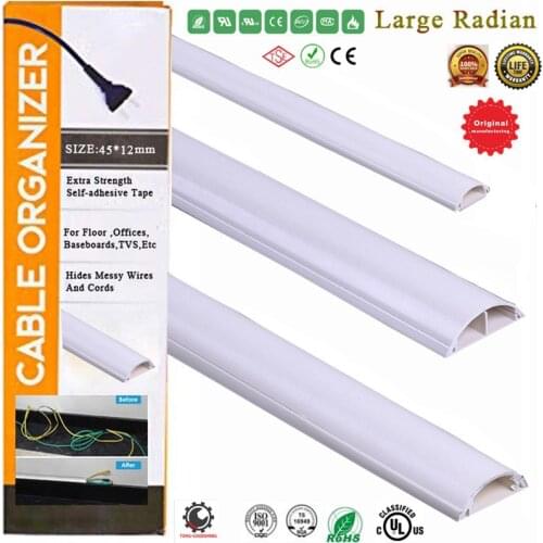 Cable Management System Raceway Kit,Channel Cable Concealer Wall Cord Cover Complete Raceway Kit Wire Cables Hide Wire Organizer