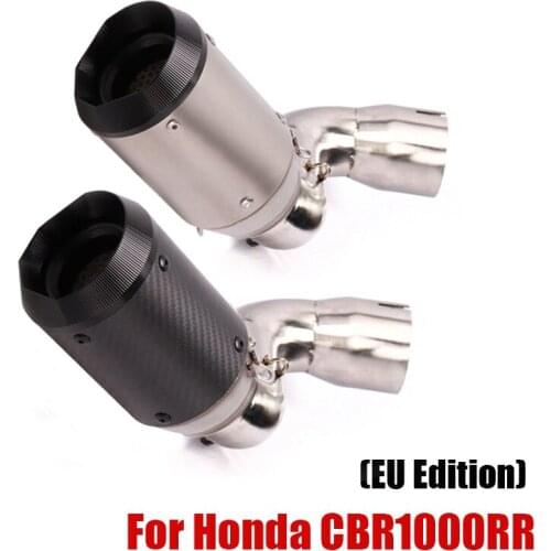 Slip On Exhaust Pipe Short Muffler Tips Connect Link Pipe Middle Tube Escape For Honda CBR1000RR 2008-2016 Motorcycle