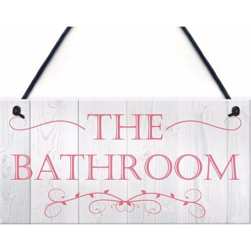 Meijiafei Bathroom Contemporary Plastic Decorative Hanging Plaque Wall Door Toilet Sign 10"x5"