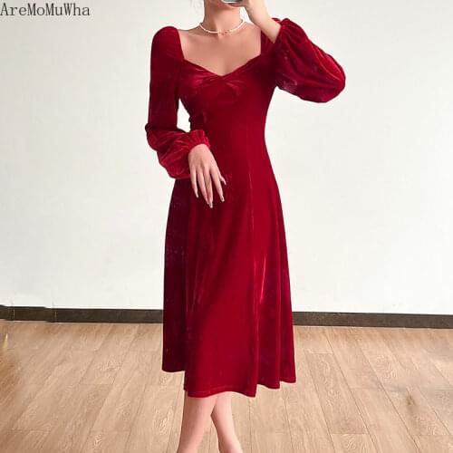 Красные летние платья AreMoMuWha China At AliExpress