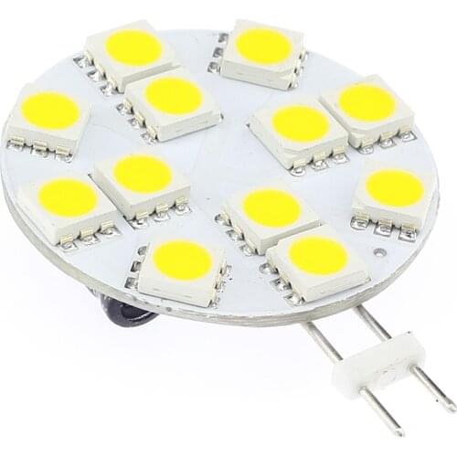 Free Shipment 12Led G4 Lamp 12VAC 12VDC 24VAC 24VDC 5050 SMD Warm White 240-264LM Round Board 1pcs/lot