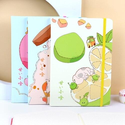 A5 Hardcover Notebook Cartoon Creative Cute noteBook Simple Notepad Student Anime Pocket Diary journal planner accessories